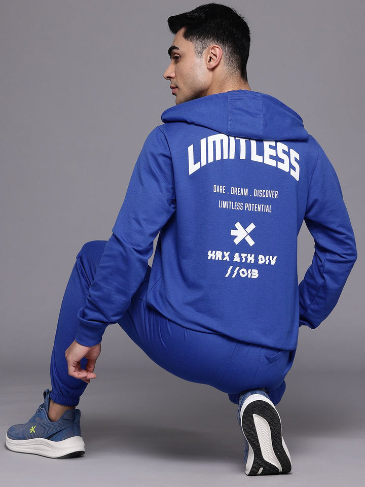 HRX by Hrithik Roshan Typography Printed Hooded Lifestyle Tracksuit
