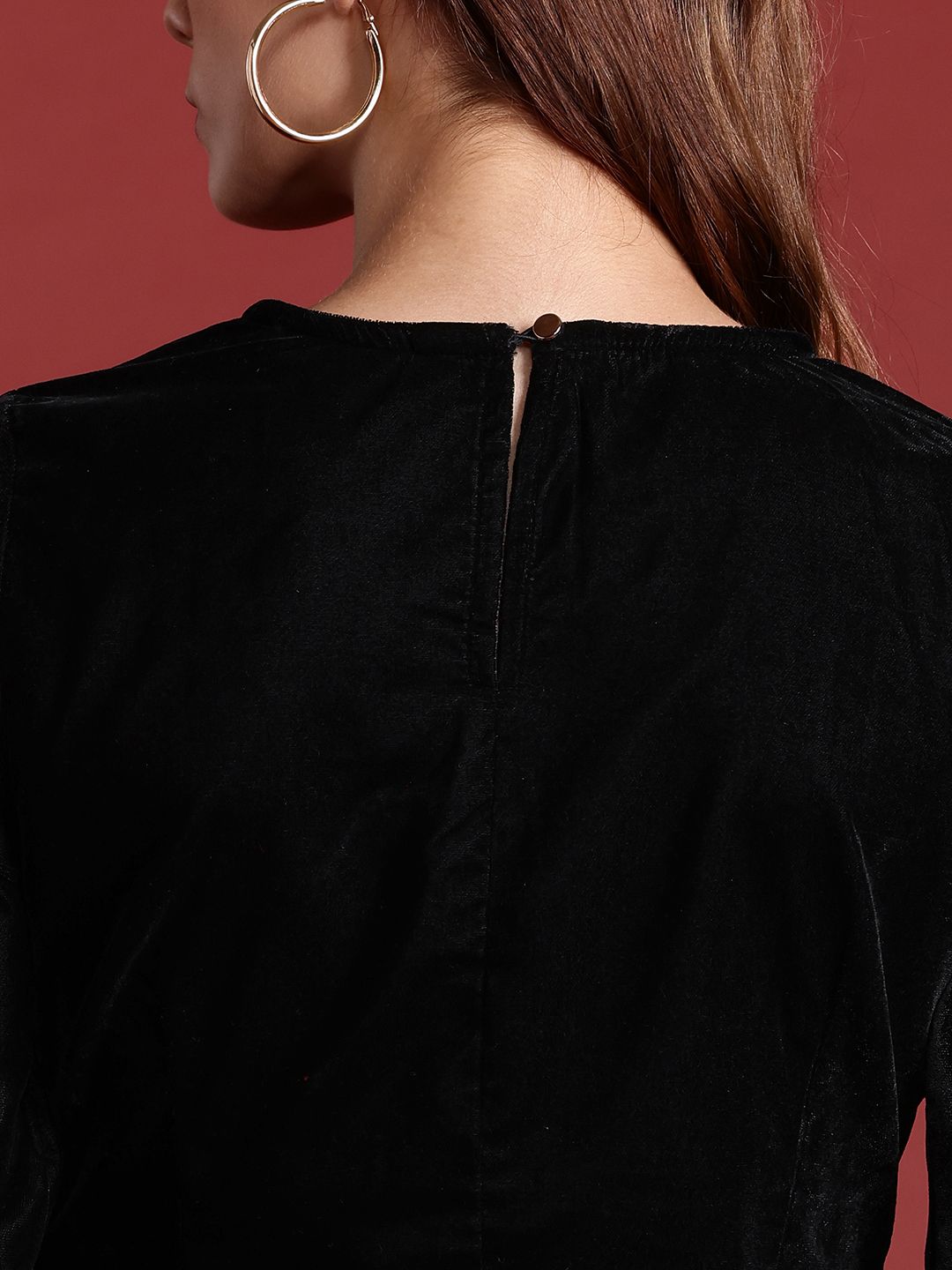 all about you Velvet Finish Sheath Dress