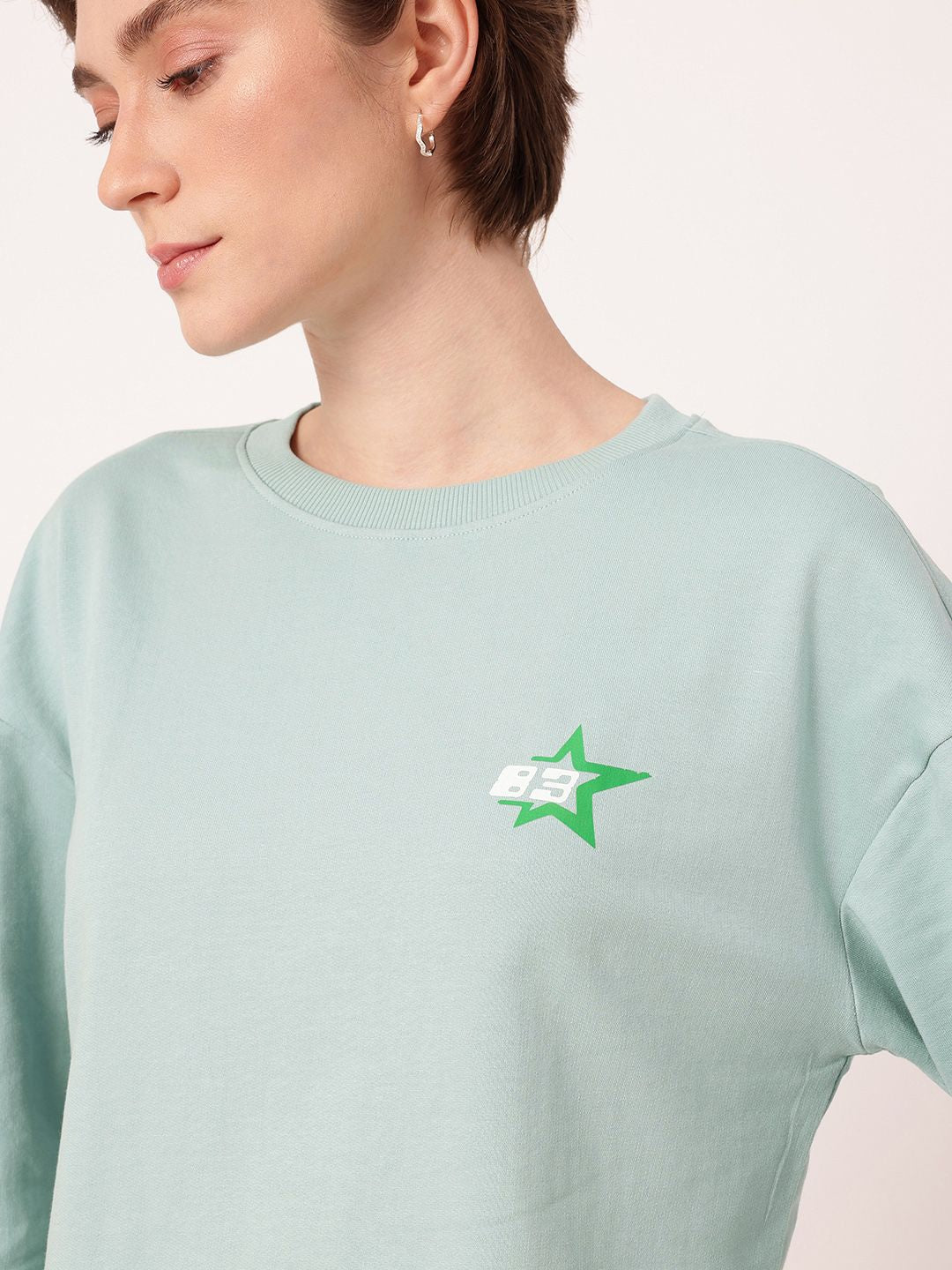 DressBerry Cotton Terry Relaxed Fit Sweatshirt