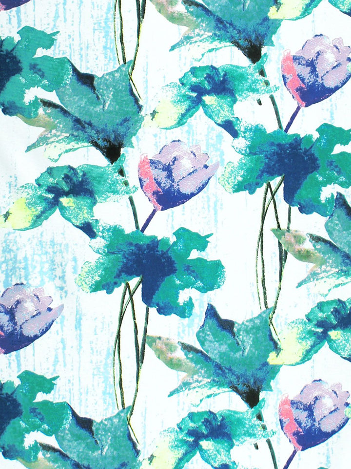 Story@home White & Pink 2 Pieces Floral Door Curtain