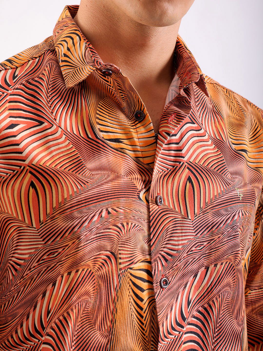 The Indian Garage Co Slim Fit Printed Opaque Casual Shirt