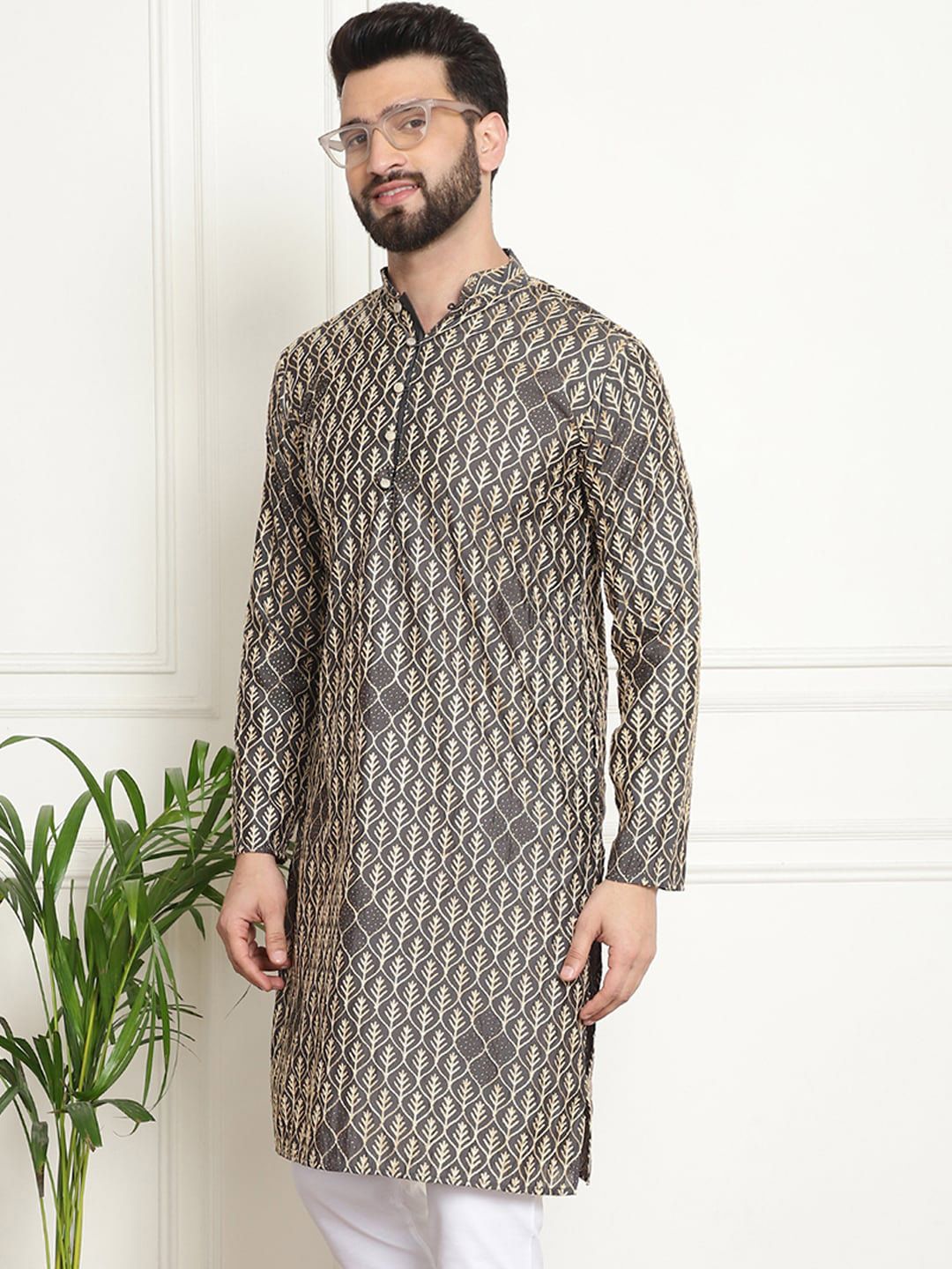 SOJANYA Ethnic Motifs Embroidered Pure Cotton Kurta