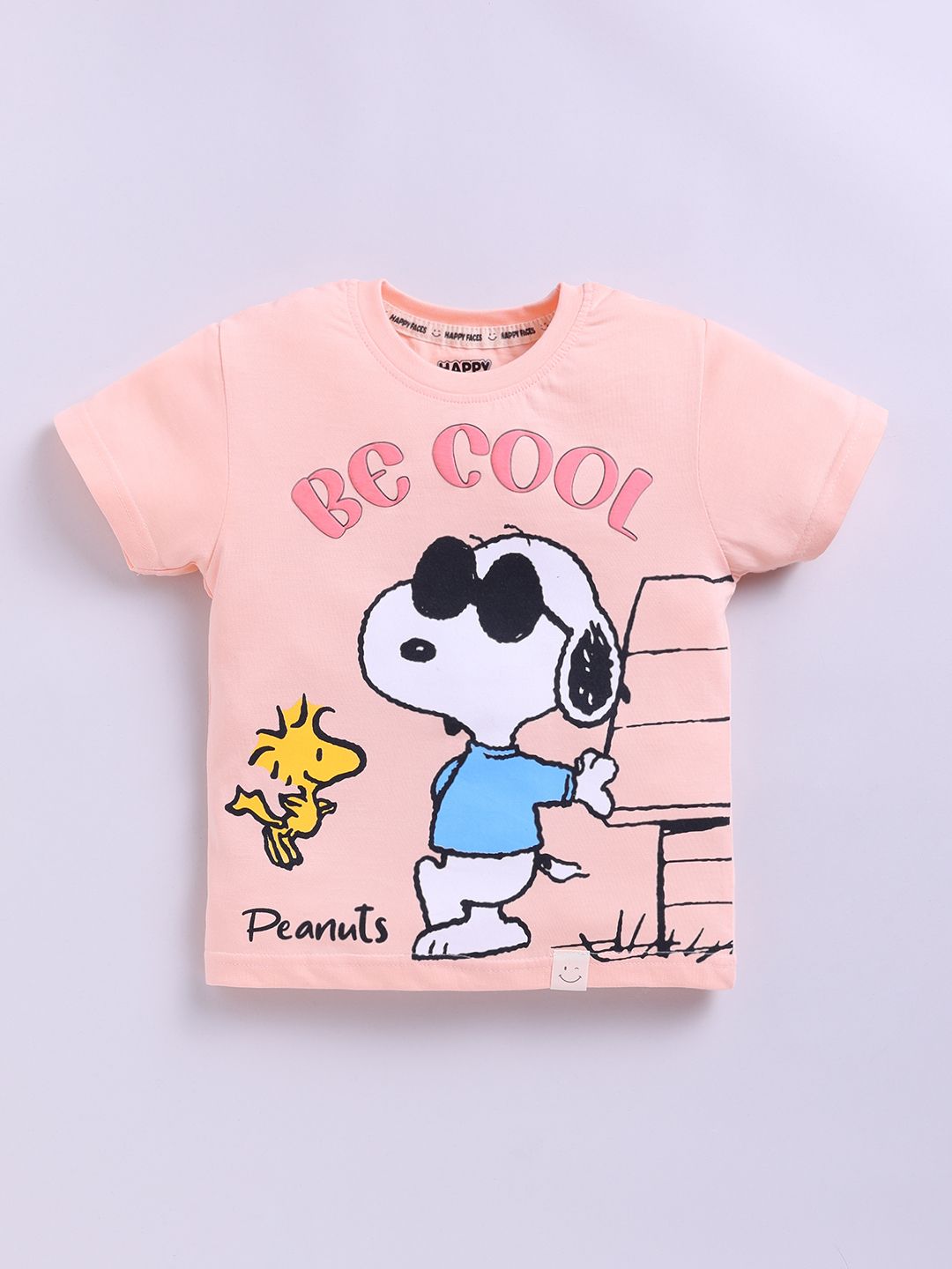 Happy Faces Boys Snoopy Printed Pure Cotton T-shirt