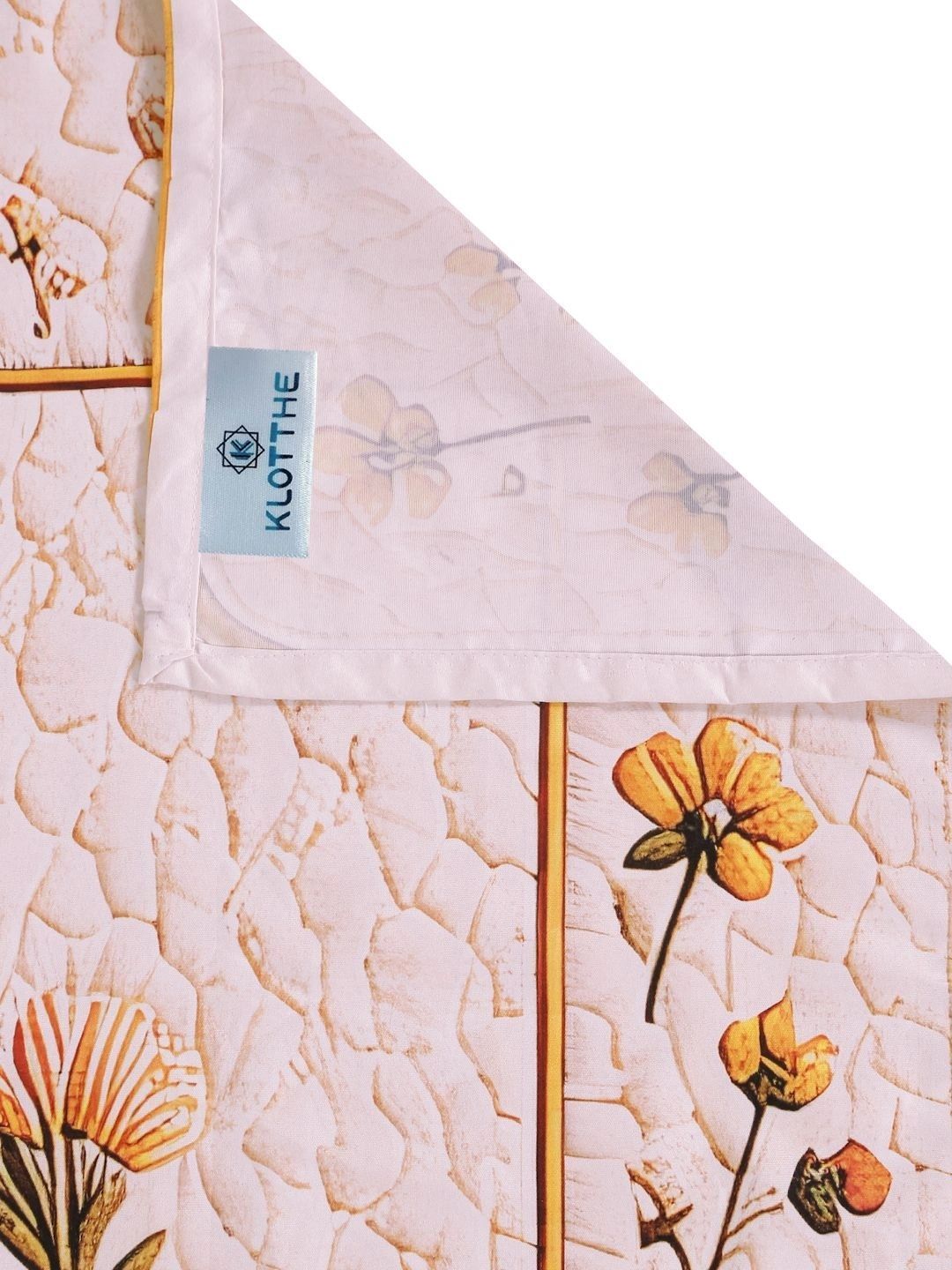 KLOTTHE Multicoloured Floral 400 TC King Bedsheet with 2 Pillow Covers
