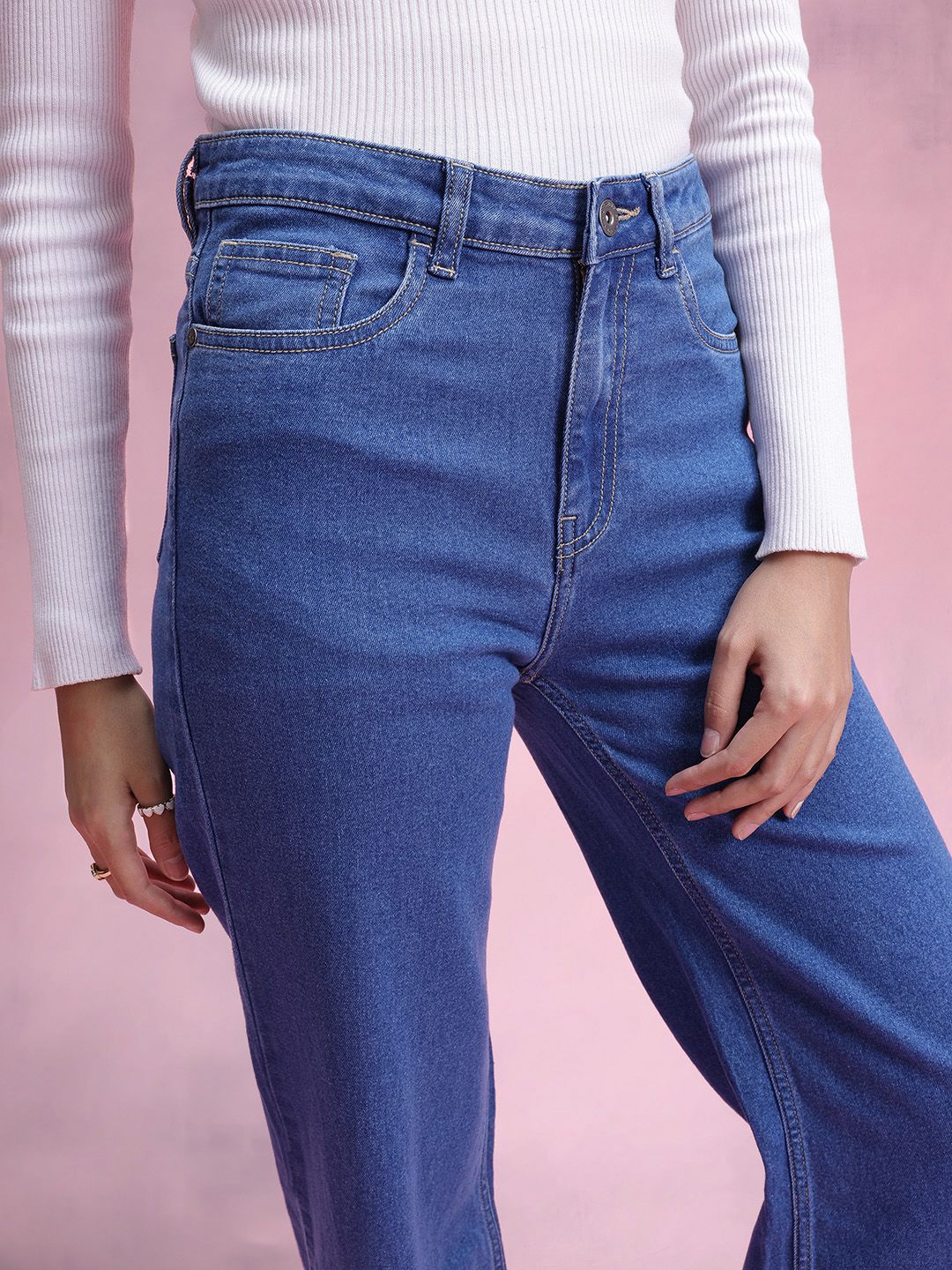 DressBerry Women High-Rise Stretchable Flared Jeans