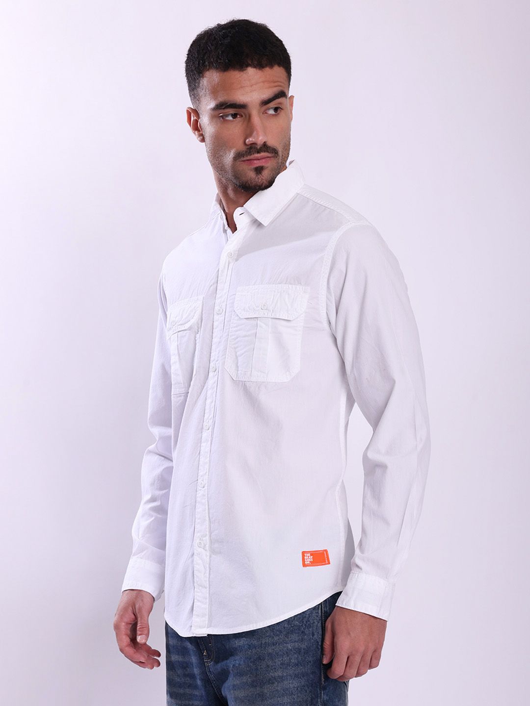 Bene Kleed Spread Collar Cotton Regular Fit Casual Shirt