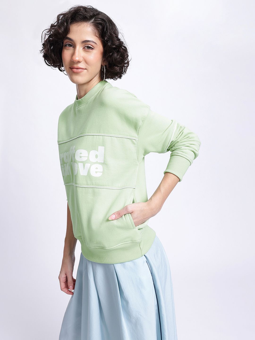 DressBerry Snuggle Dreams Typography Sweatshirt