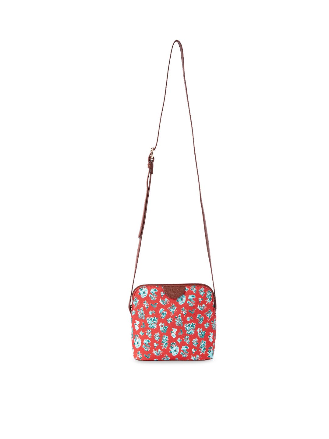 TEAL BY CHUMBAK Floral Printed Structured Sling Bag