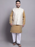 Kurta Rekaan Tenun Motif Etnik SOJANYA PLUS Dengan Baju Tidur & Jaket Nehru