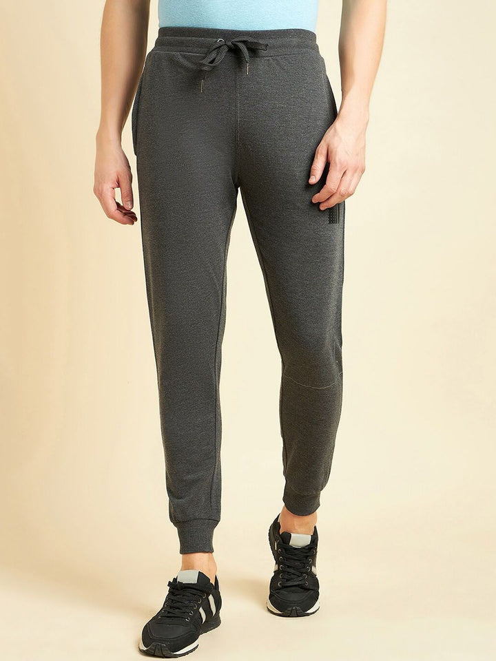 Sweet Dreams Men Charcoal Dry Fit Mid Rise Cotton Joggers
