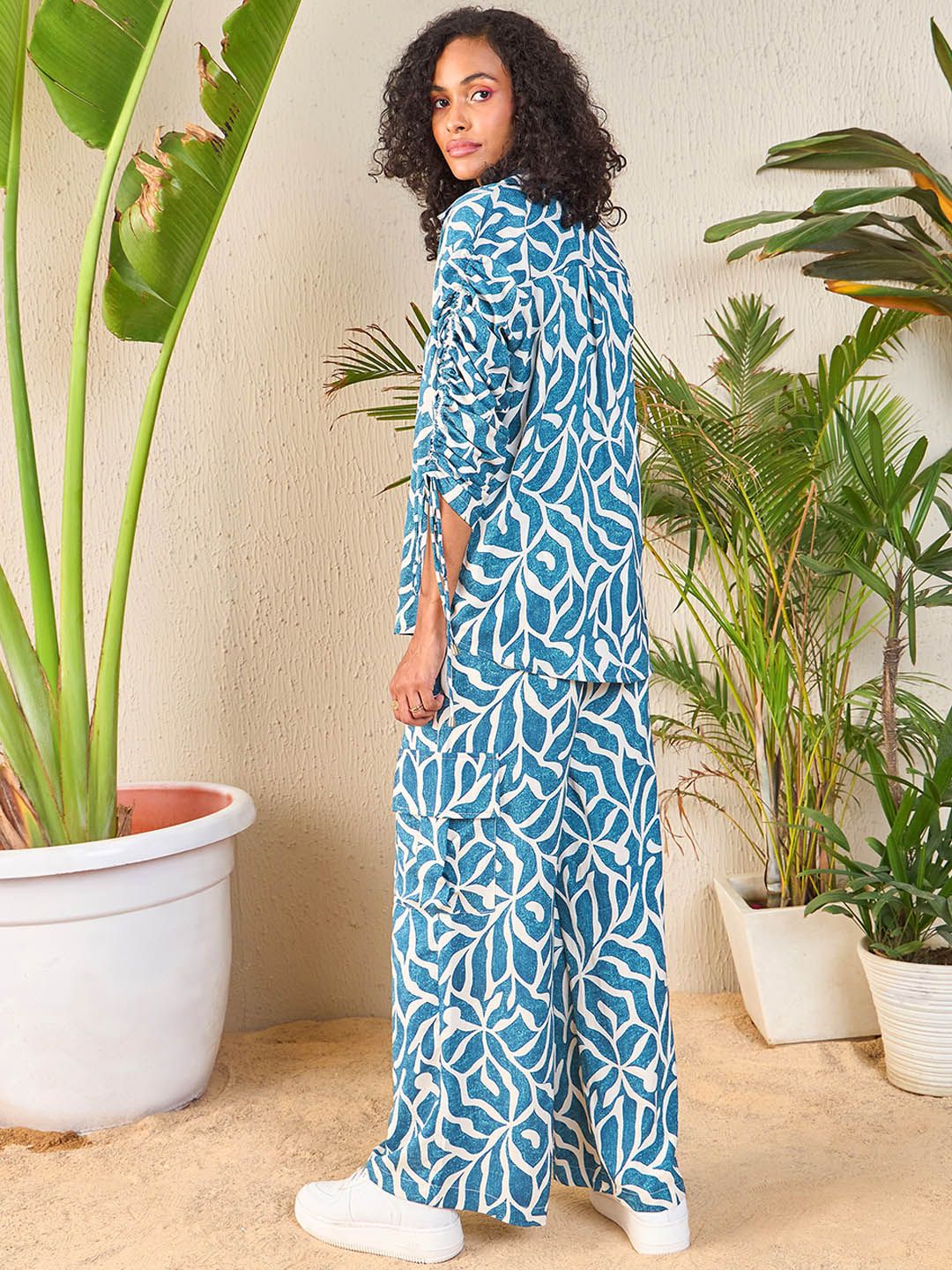 SASSAFRAS Printed Shirt With Trousers Co-Ords