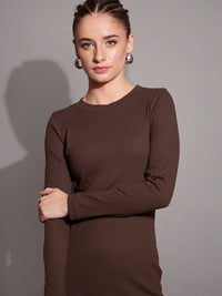 SASSAFRAS BASICS Ribbed Bodycon Maxi Dress