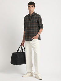 THE BEAR HOUSE Slim Fit Gingham Checked Pure Cotton Casual Shirt
