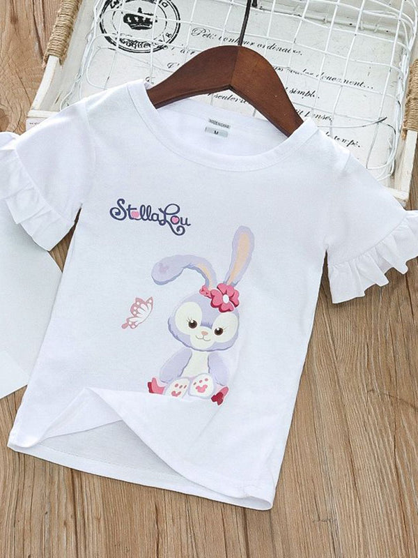 YK Girls Graphic Printed Round Neck Cotton T-shirt