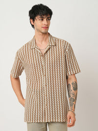 VASTRADO Men Classic Chevron Opaque Casual Shirt