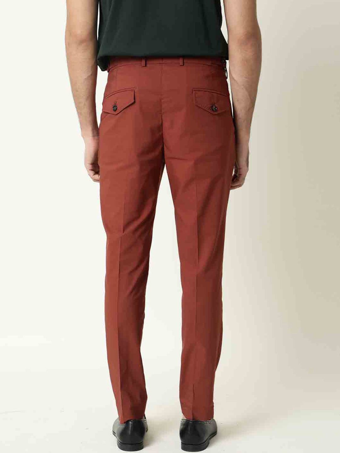 RARE RABBIT Men Glak Mid Rise Slim Fit Trouser