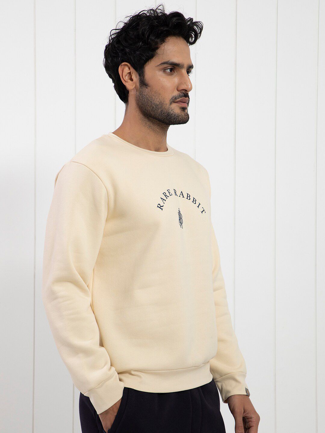 RARE RABBIT Men Nomic Logo Print Sweatshirt