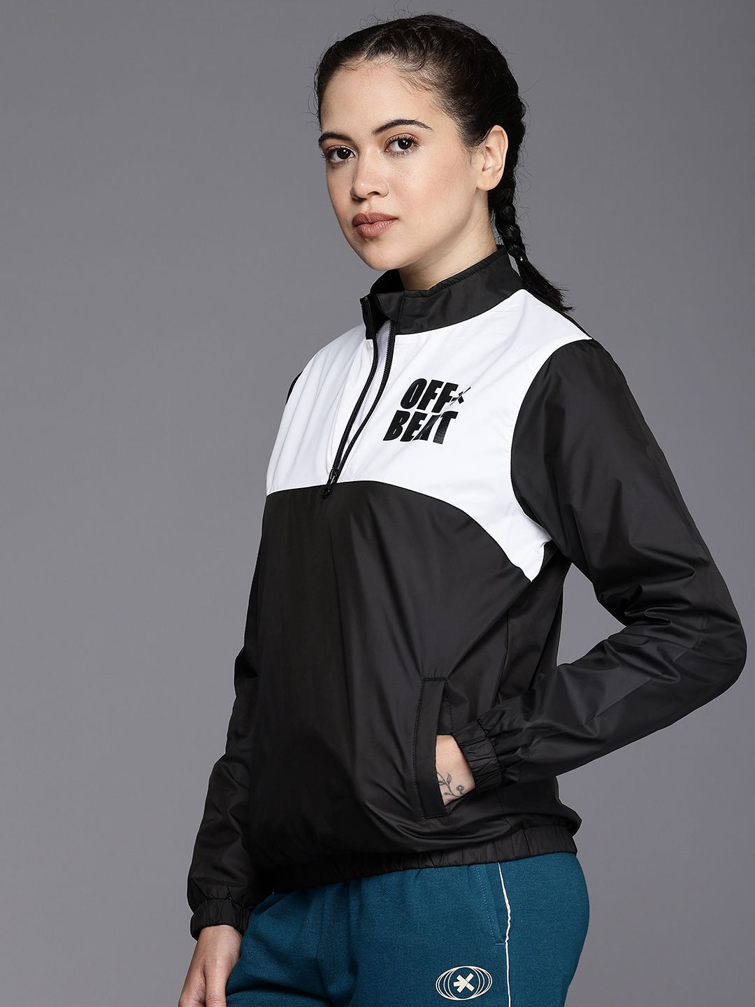 HRX by Hrithik Roshan Rapid Dry Antimicrobial Finish Colourblocked Lifestyle Sporty Jacket