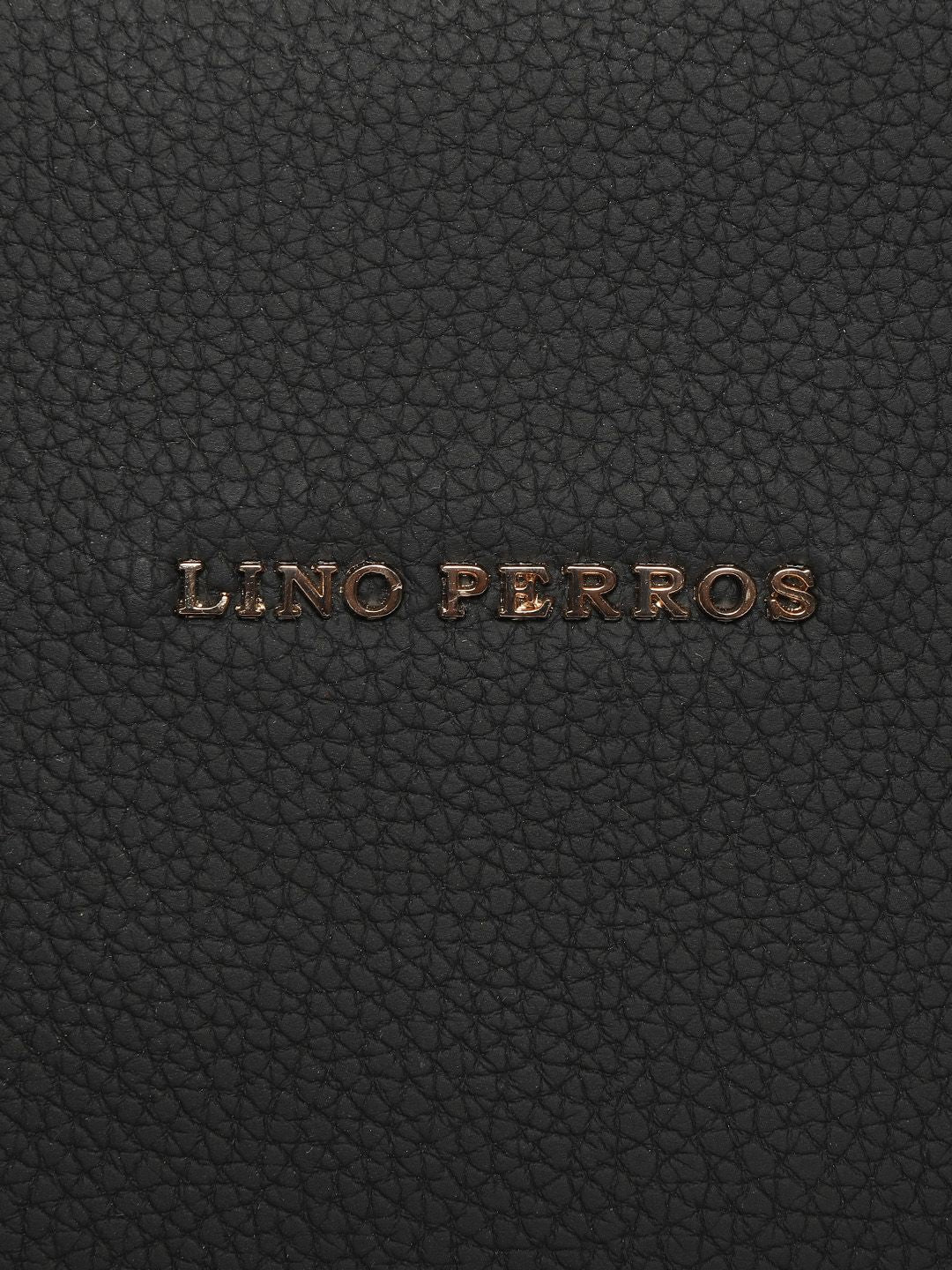 Lino Perros Black Solid Shoulder Bag