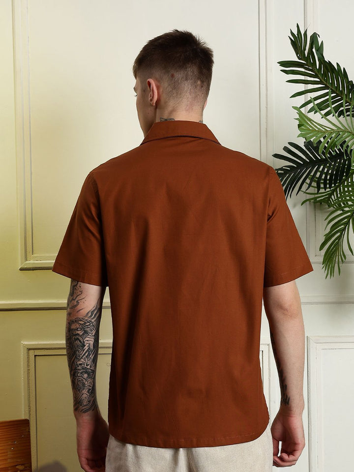 Eszett Anchor Baju Kasual Spread Collar Cotton