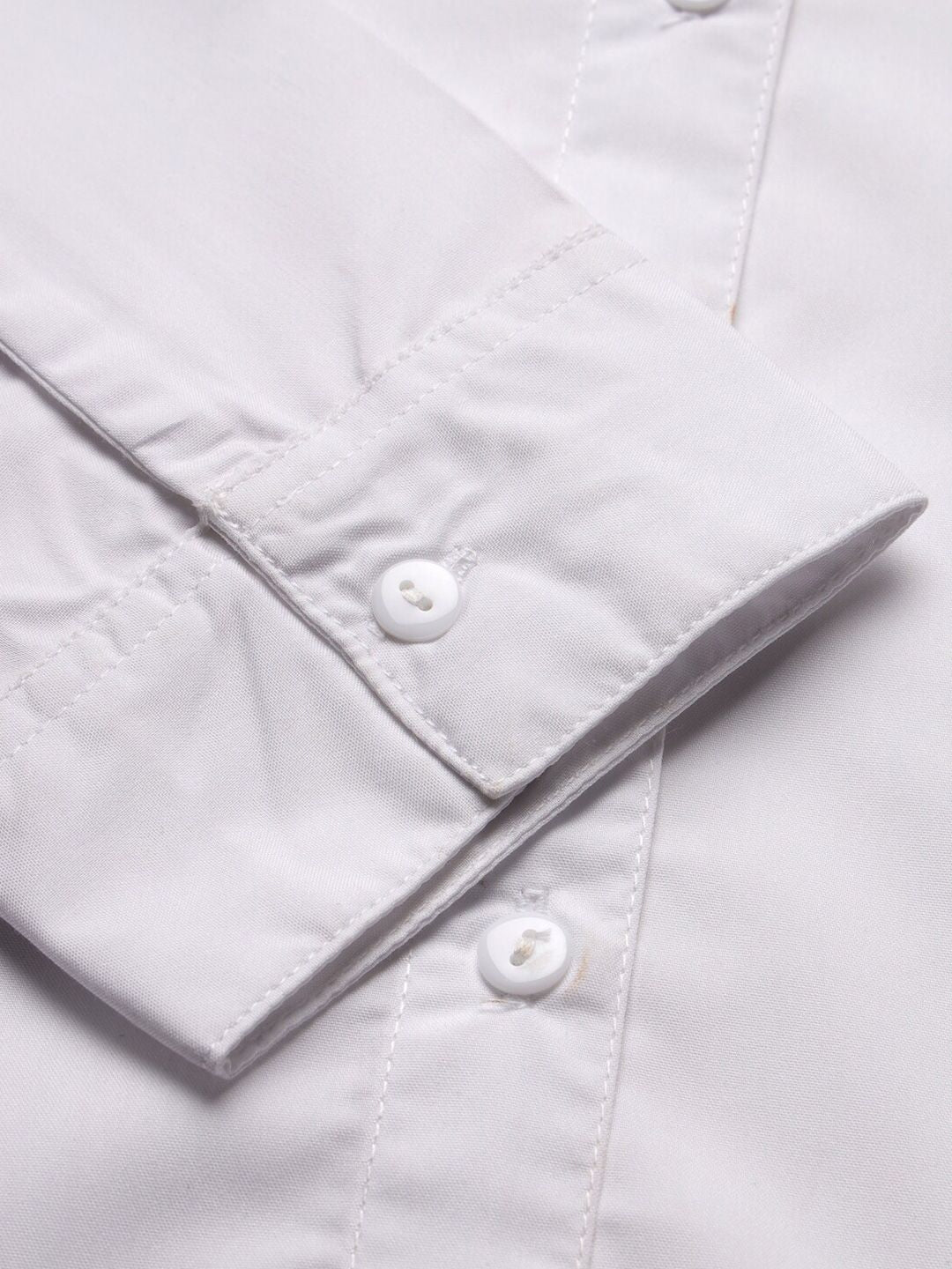 Style Quotient White Smart Spread Collar Formal Shirt