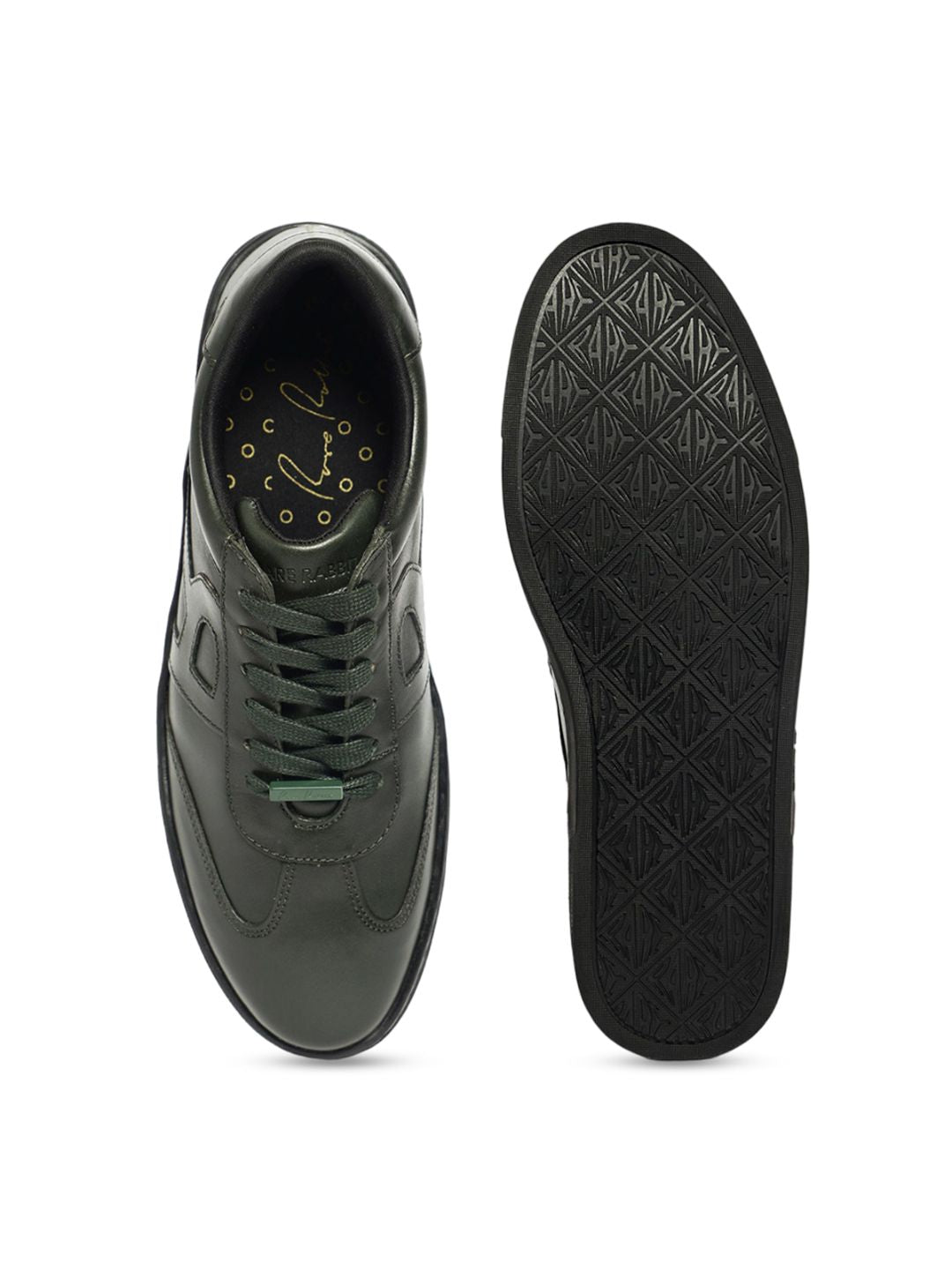 RARE RABBIT Men Merc Textured Leather Sneakers