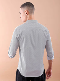 The Indian Garage Co Men Regular Fit Vertical Stripes Casual Shirt