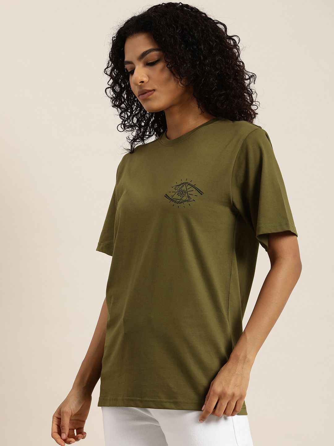 DILLINGER Embroidered Oversize Pure Cotton Longline T-shirt