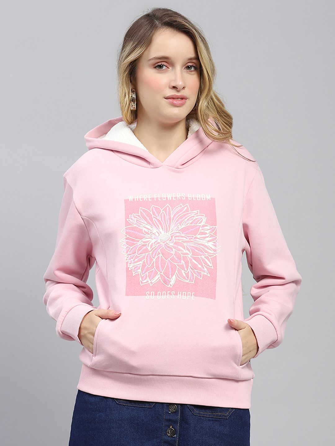 Monte Carlo Women Printed Hooded Sweatshirt
