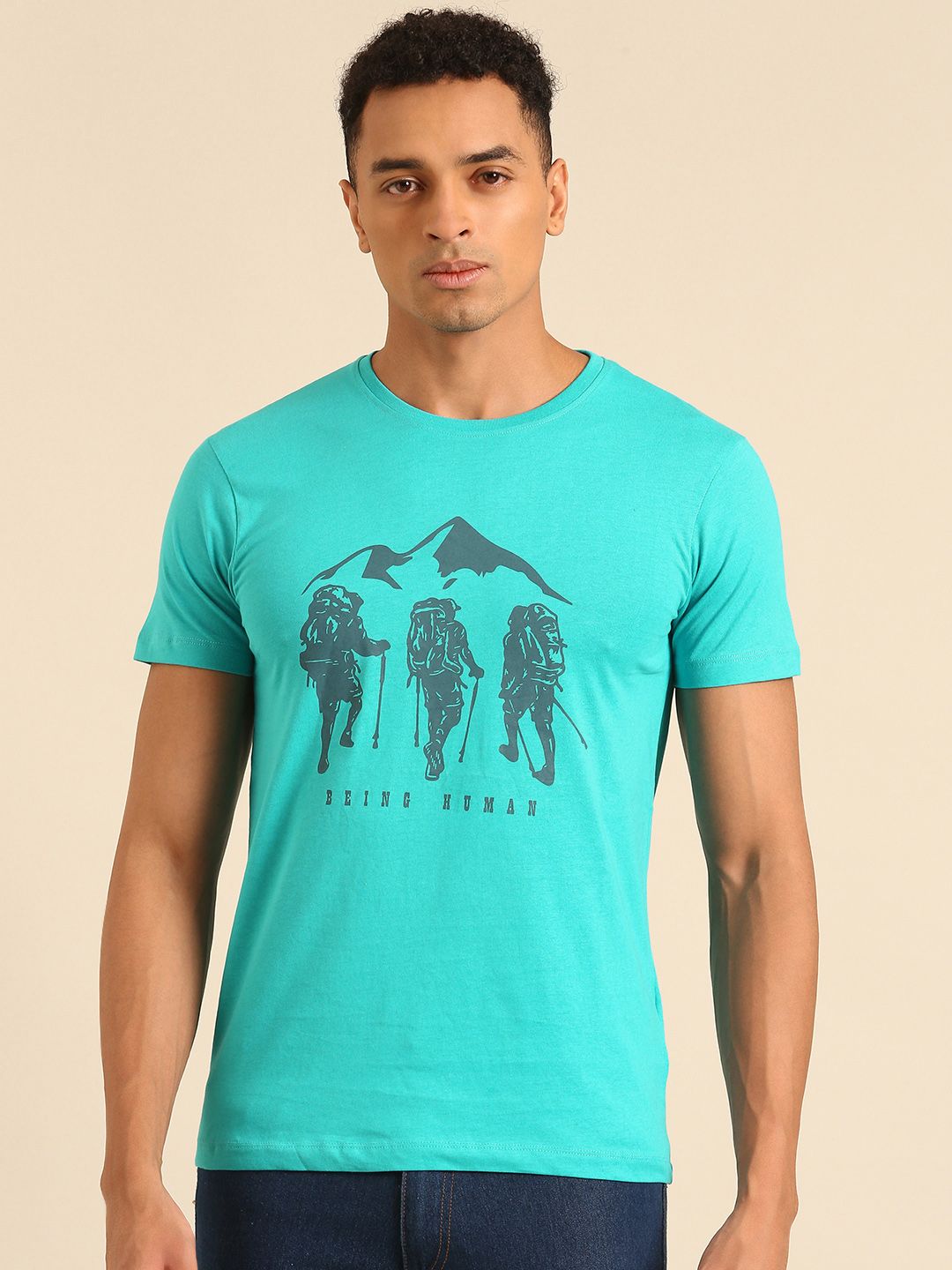 Being Human Printed Pure Cotton T-shirt