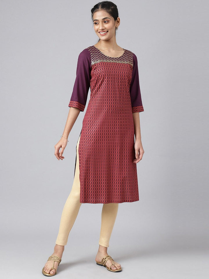 AURELIA Festive Geometric Print Kurta