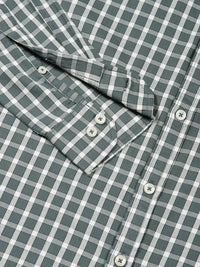 Thomas Scott Men Slim Fit Gingham Checks Spread Collar Casual Shirt