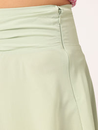 DressBerry Trendy Twists Asymmetric Hem Mini Flared Skirt