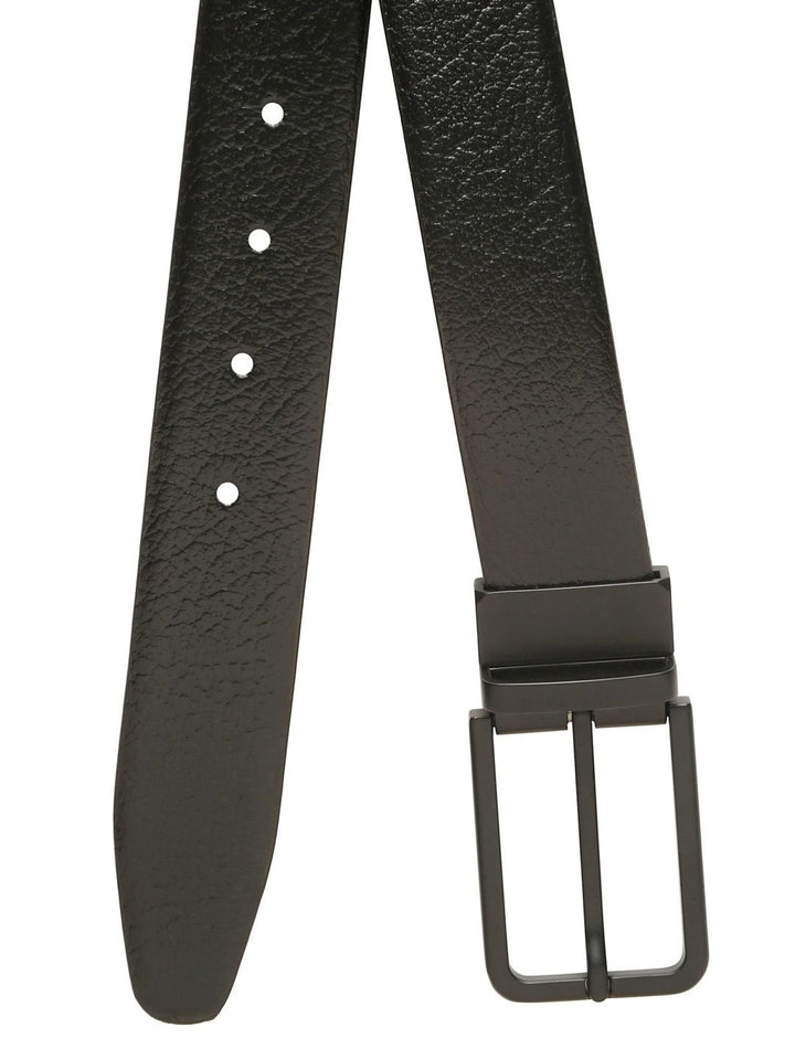 Teakwood Leathers Men Textured Leather Reversible Formal Belt