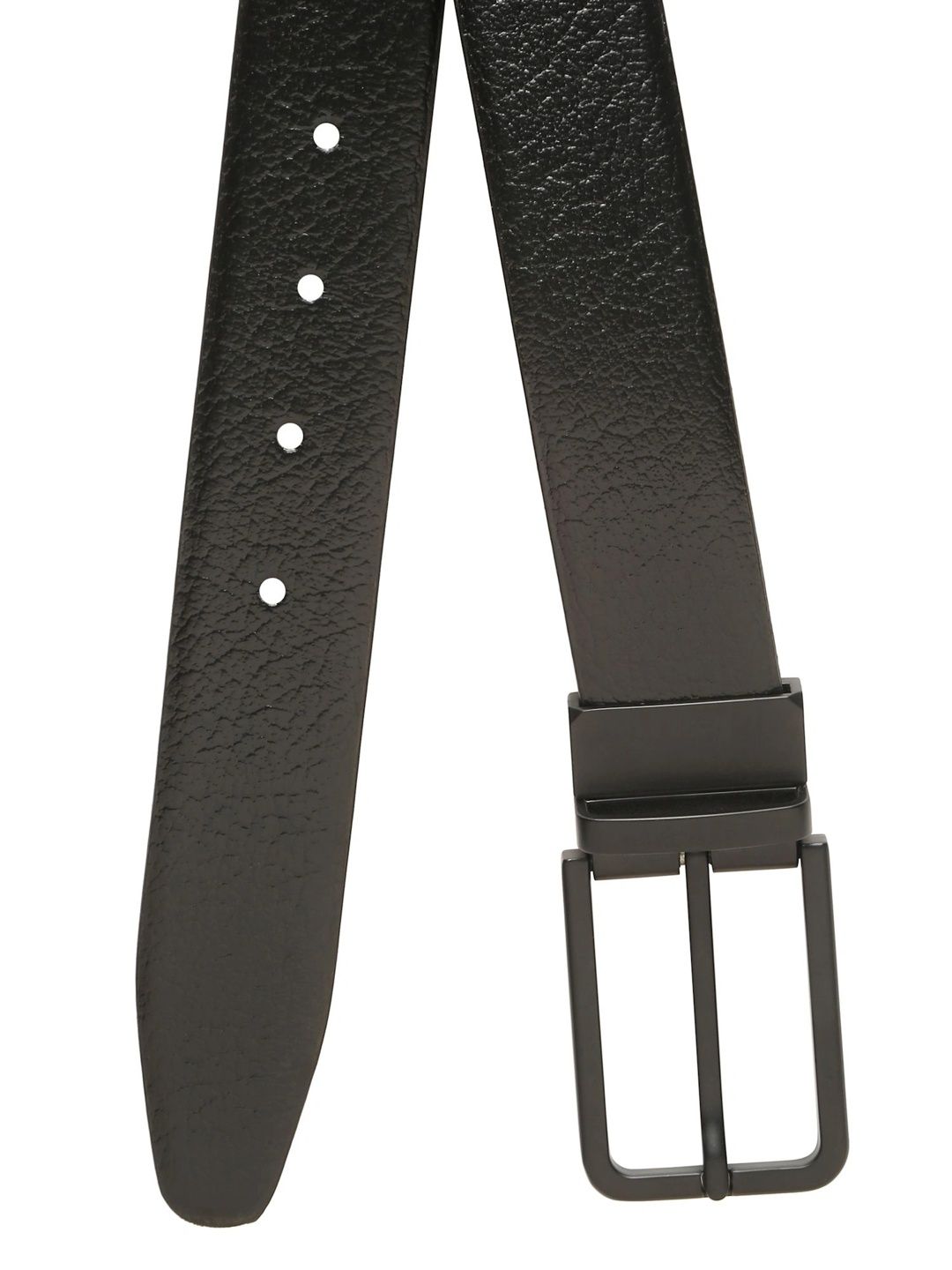 Teakwood Leathers Men Textured Leather Reversible Formal Belt