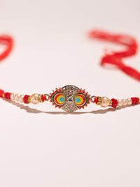 Voylla Sparkling Enameled Designer Thread Rakhi