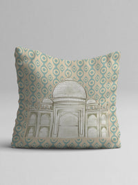 STITCHNEST Set of 5 Teal & Fuchsia Ethnic Motifs Square Cushion Covers