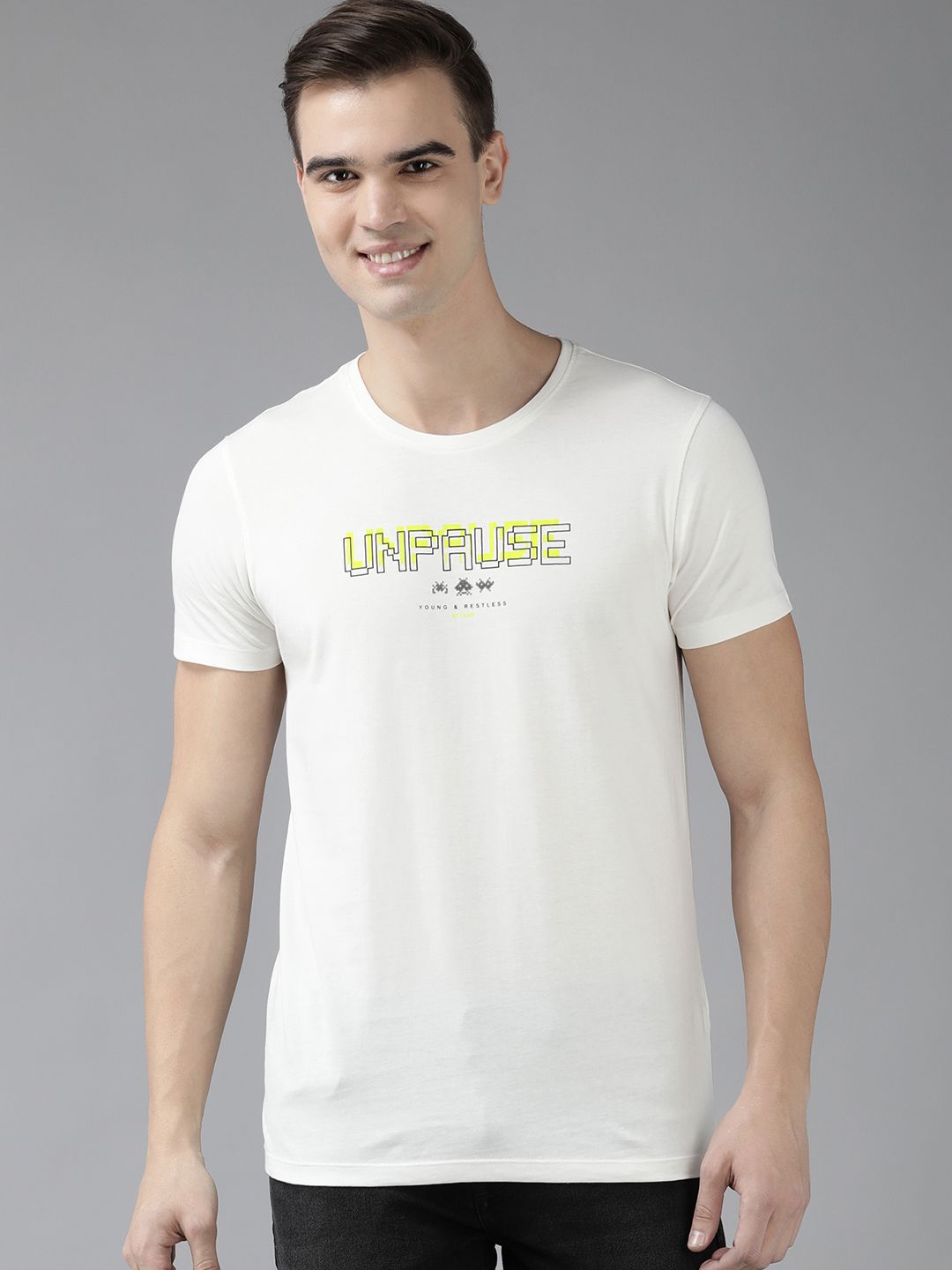 SPYKAR Men Typography Printed Round Neck T-shirt
