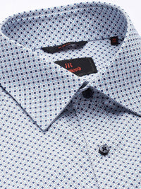 Raymond Pure Cotton Slim Fit Geometric Printed Formal Shirt