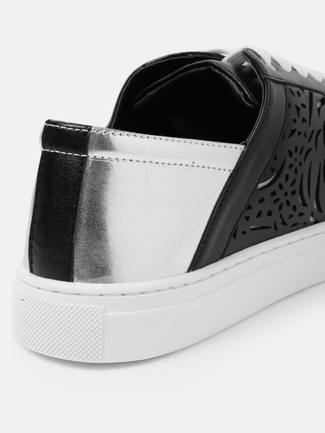DressBerry Women Floral Laser Cut Sneakers