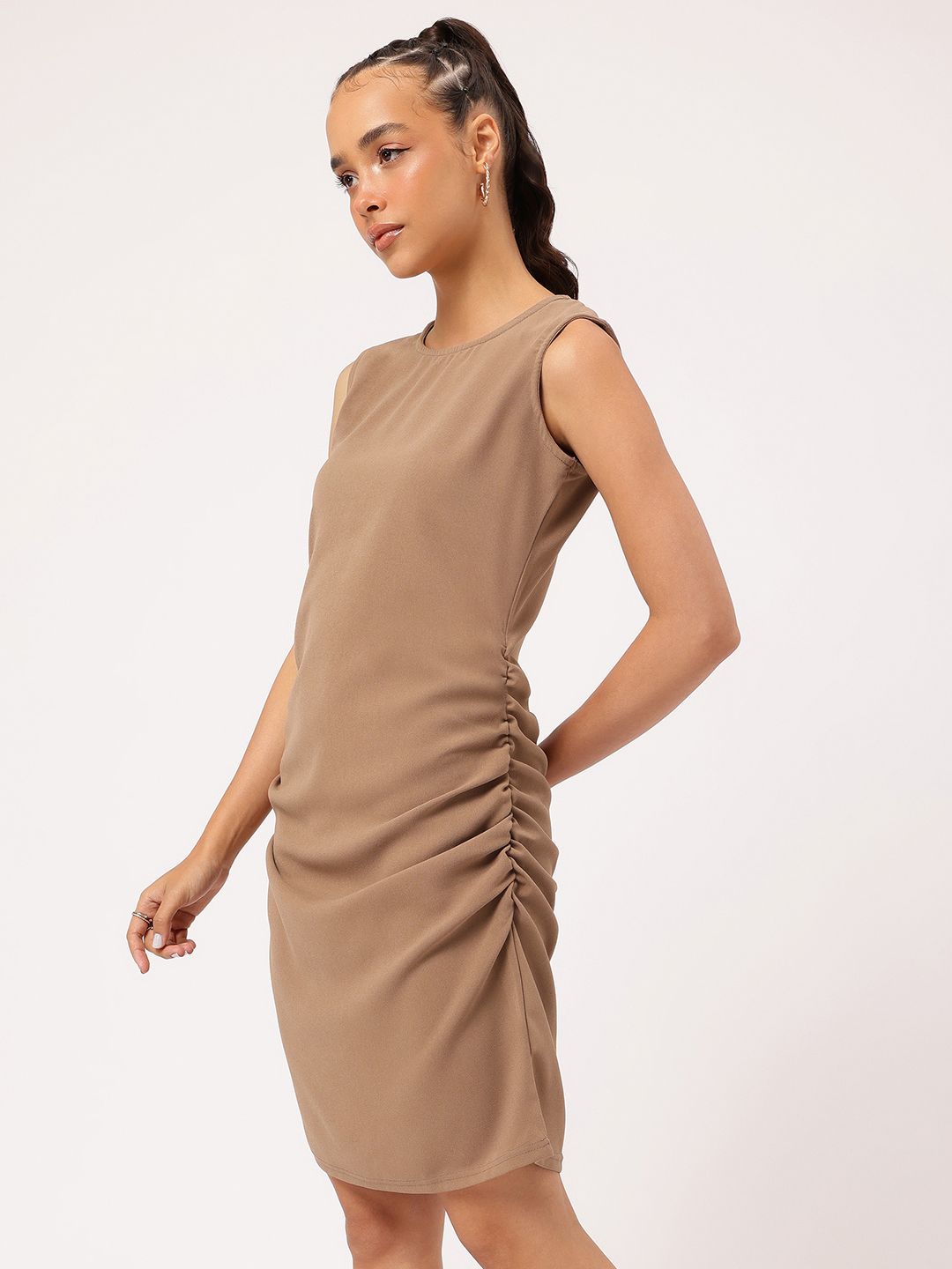 DressBerry Sheath & Shine Ruched Mini Dress