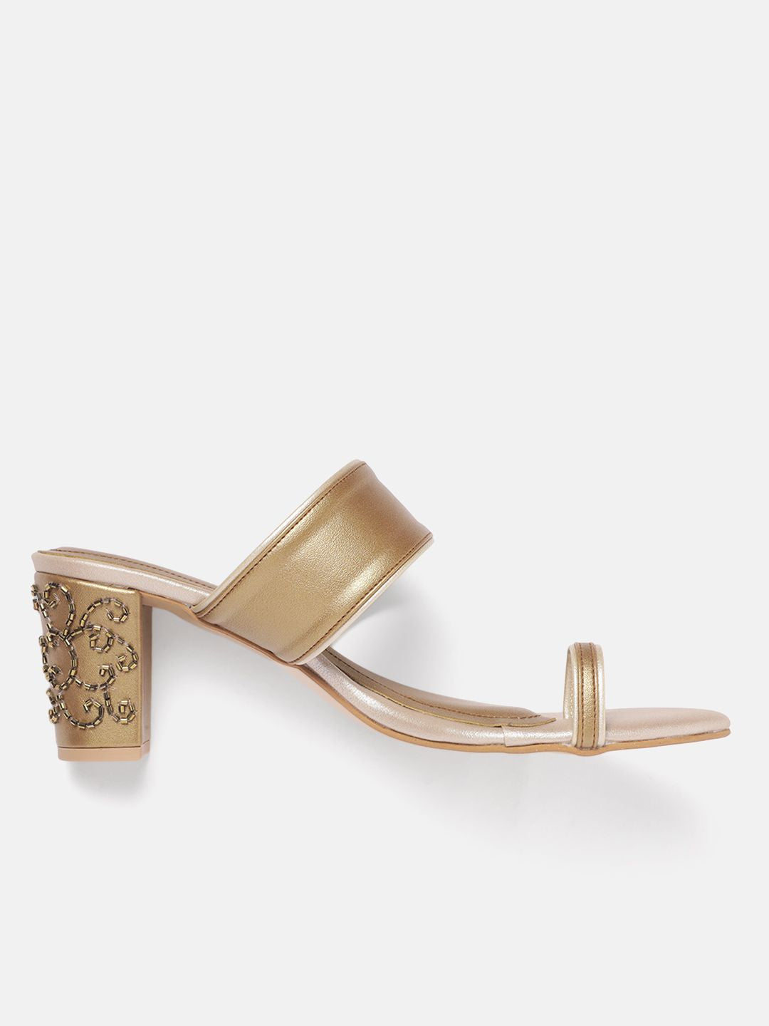 House of Pataudi Ethnic Embellished Block Heels
