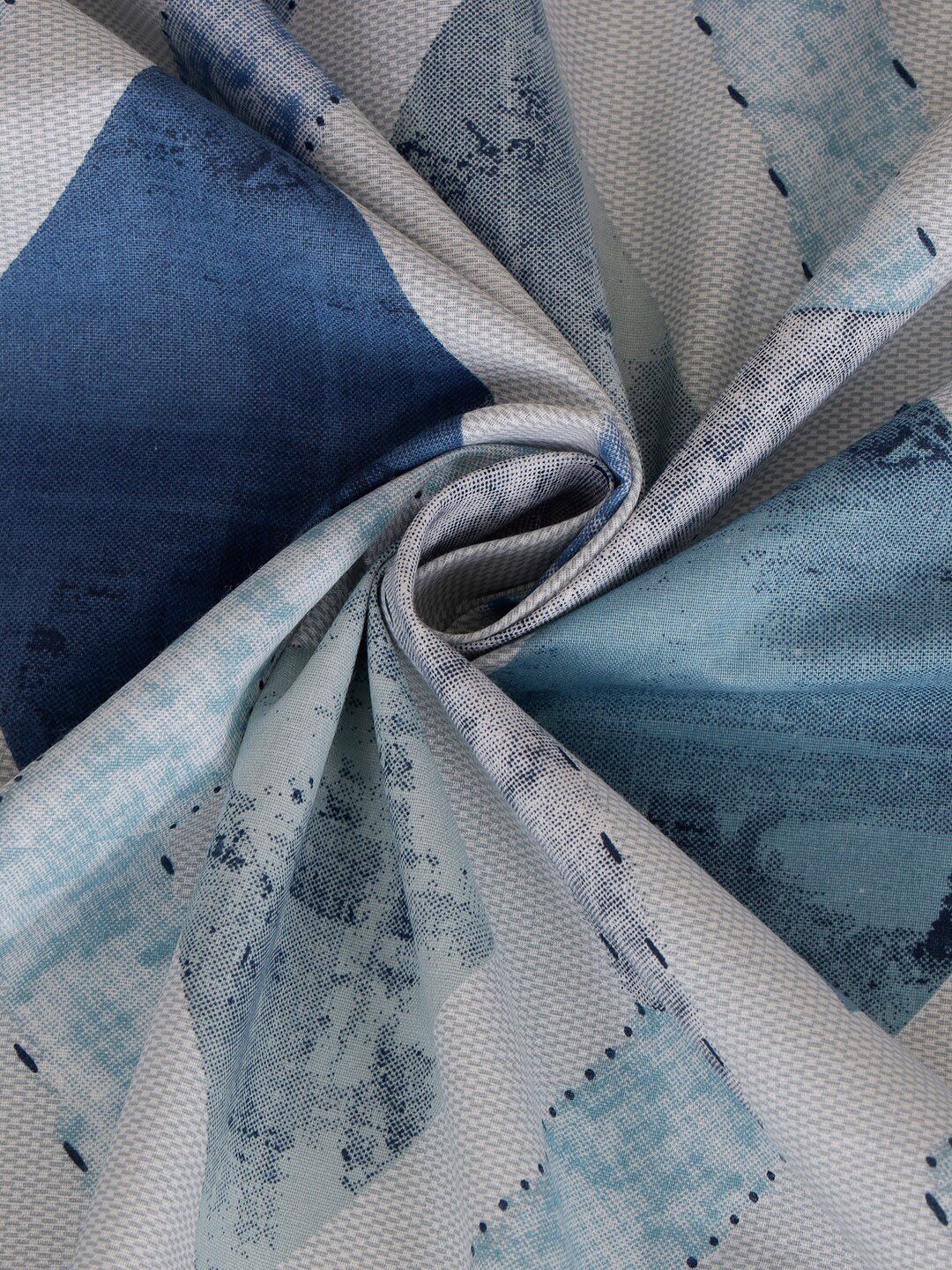 KLOTTHE Blue Floral Printed Dilengkapi 400 TC Kapas Cadar King & 2 Sarung Bantal