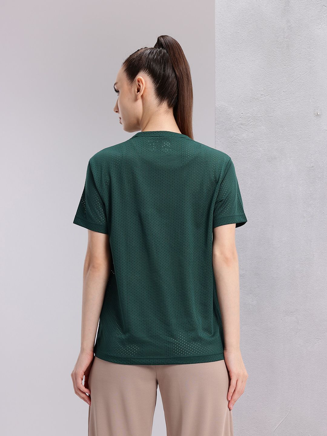 HRX by Hrithik Roshan Women Perforated Rapid-Dry Training T-shirt
