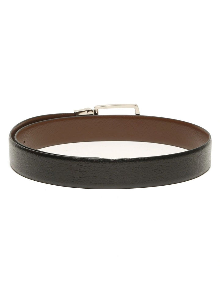 Teakwood Leathers Men Textured Leather Reversible Formal Belt