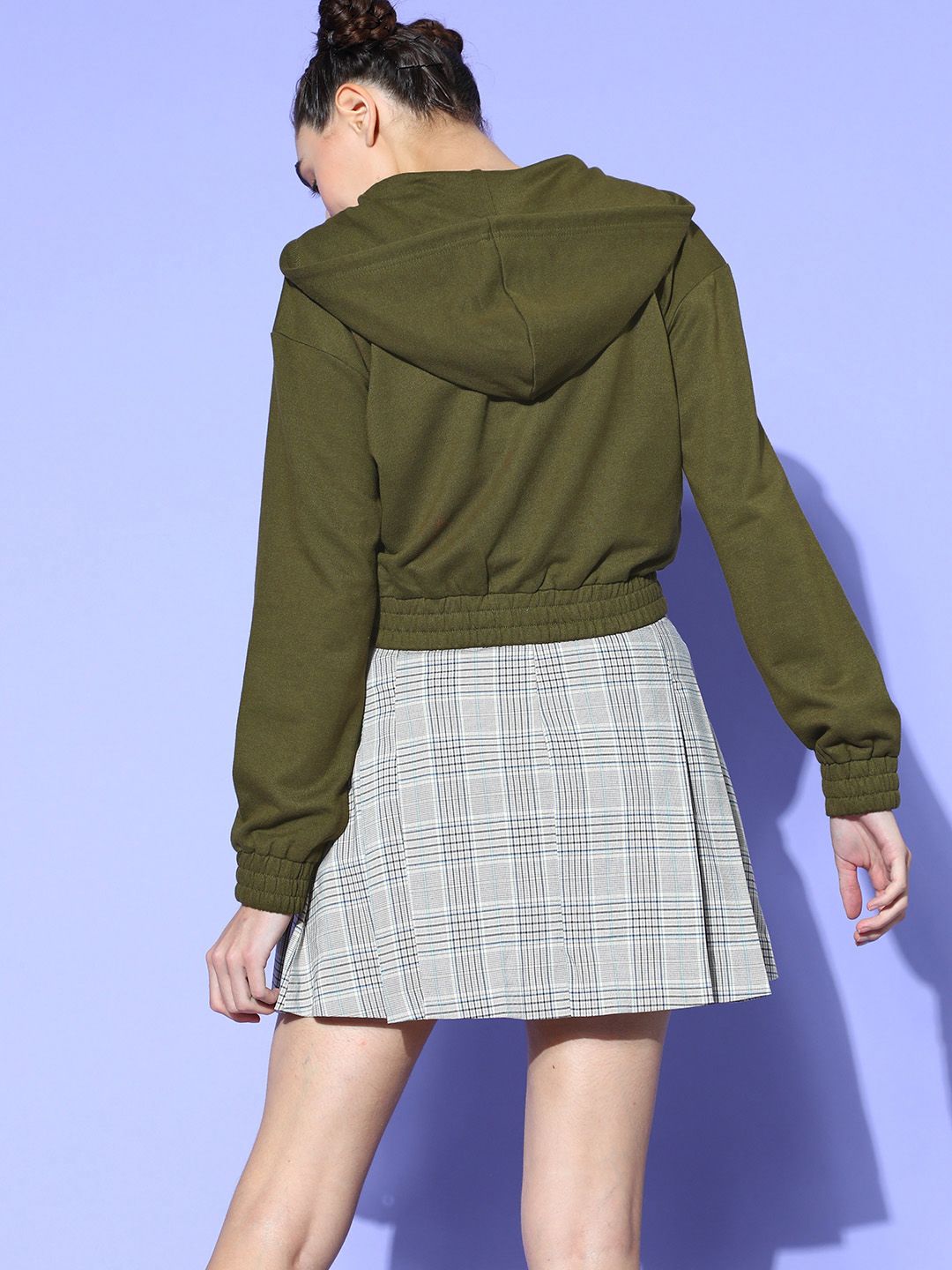 Berrylush Women  Olive Solid Glam Game Jacket