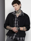 The Indian Garage Co Men Boxy Fit Solid Street Wear Utility Shirt