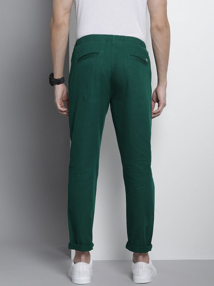 The Indian Garage Co Men Pure Cotton Slim Fit Trousers