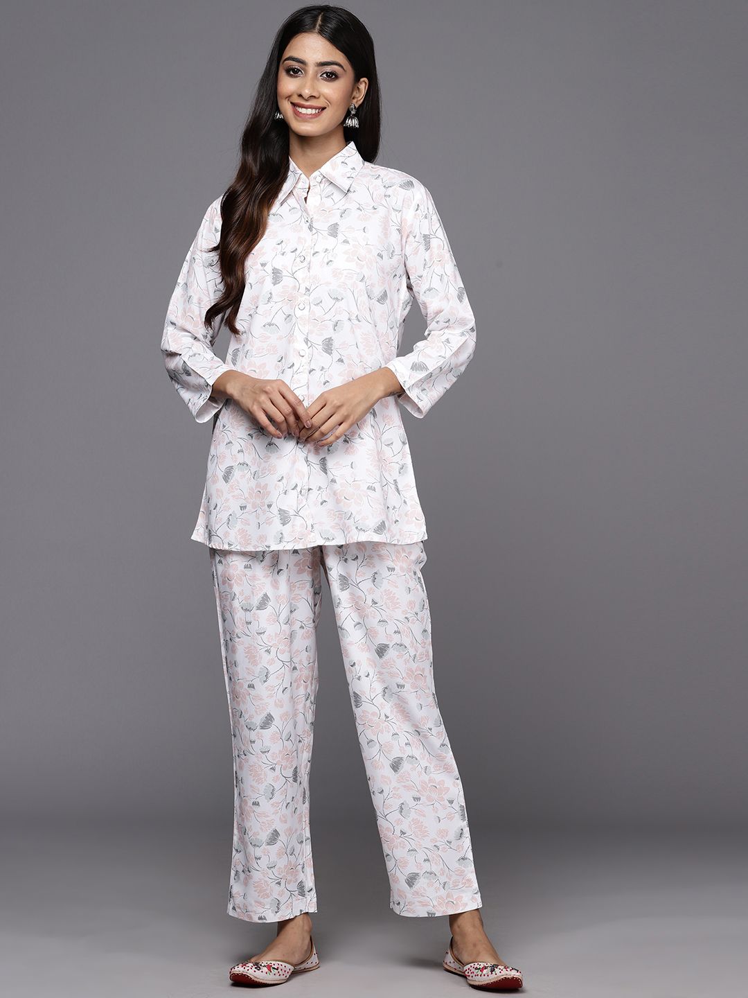 Libas Women Printed Shirt with Trousers