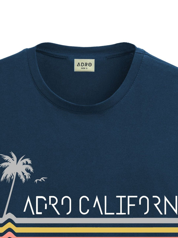 ADRO Typography Printed Round Neck Pure Cotton T-shirt